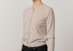 Roselle Knit Cardigan - Light Stone